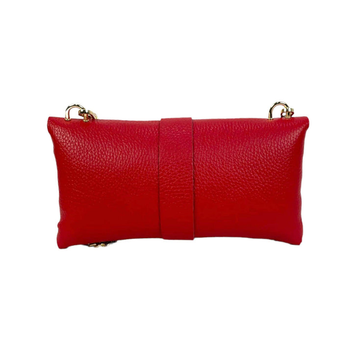Grain Leather Bag with Dragonfly Clasp: Bordeaux