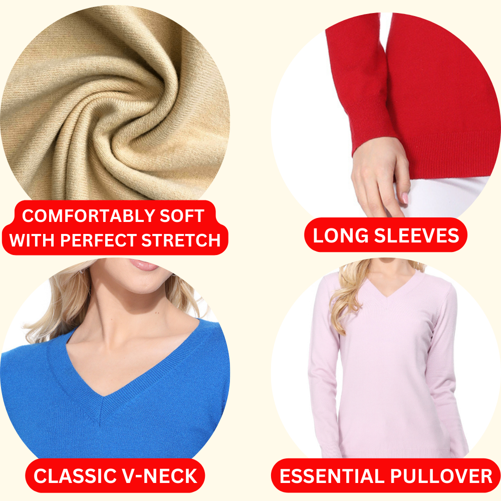V-Neck Soft Sweater  MK5501: NAVY / S