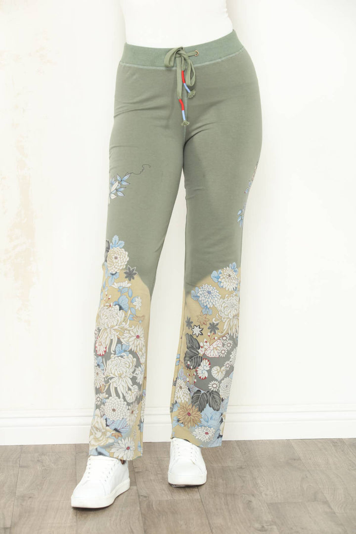 Chrysanthemum Pant: Basil / S