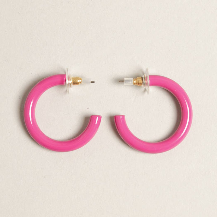Hoop Post Earring / PINK