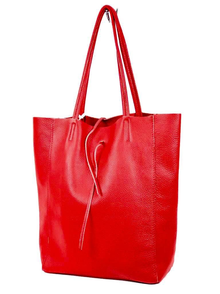 Italian Leather shopper: Black