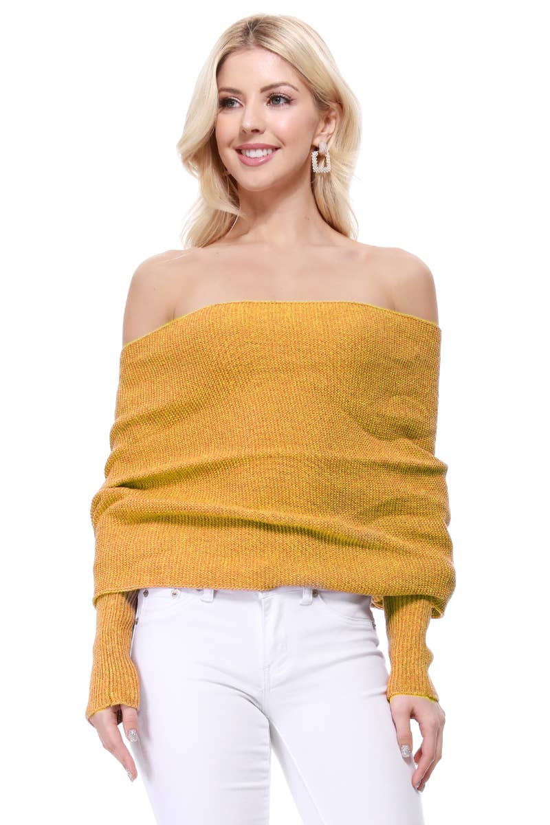 Bolero Sweater Top KC008: BLACK / ML