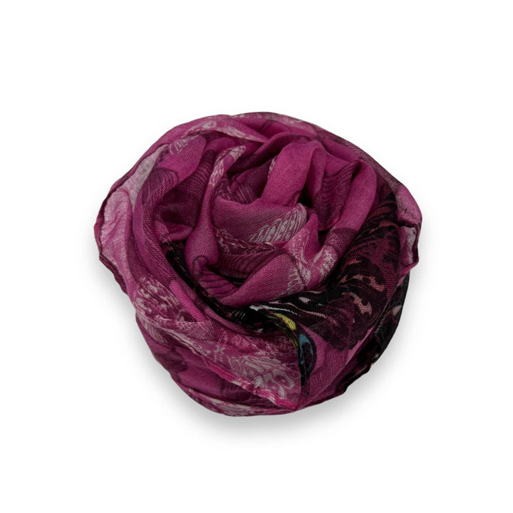 Butterfly print scarf: Grey