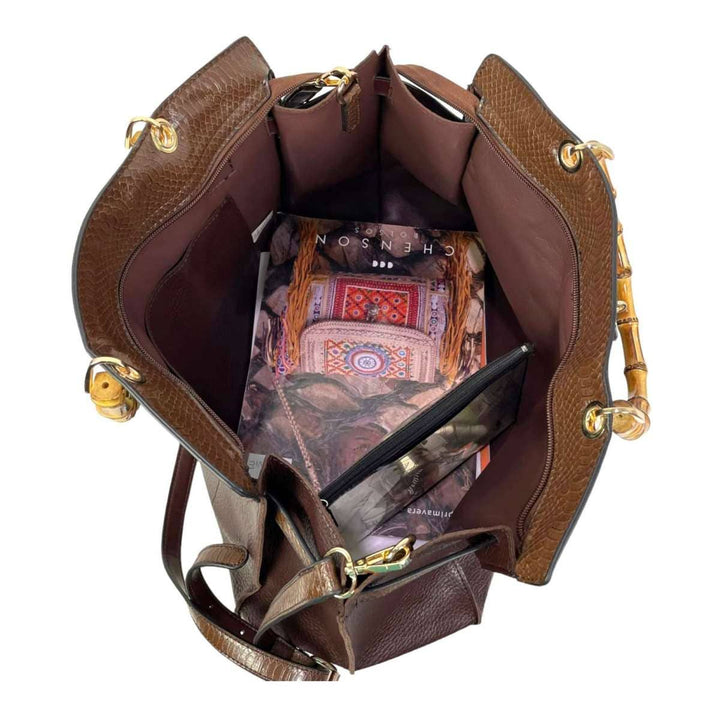 Bag w/Bamboo Handle: Black