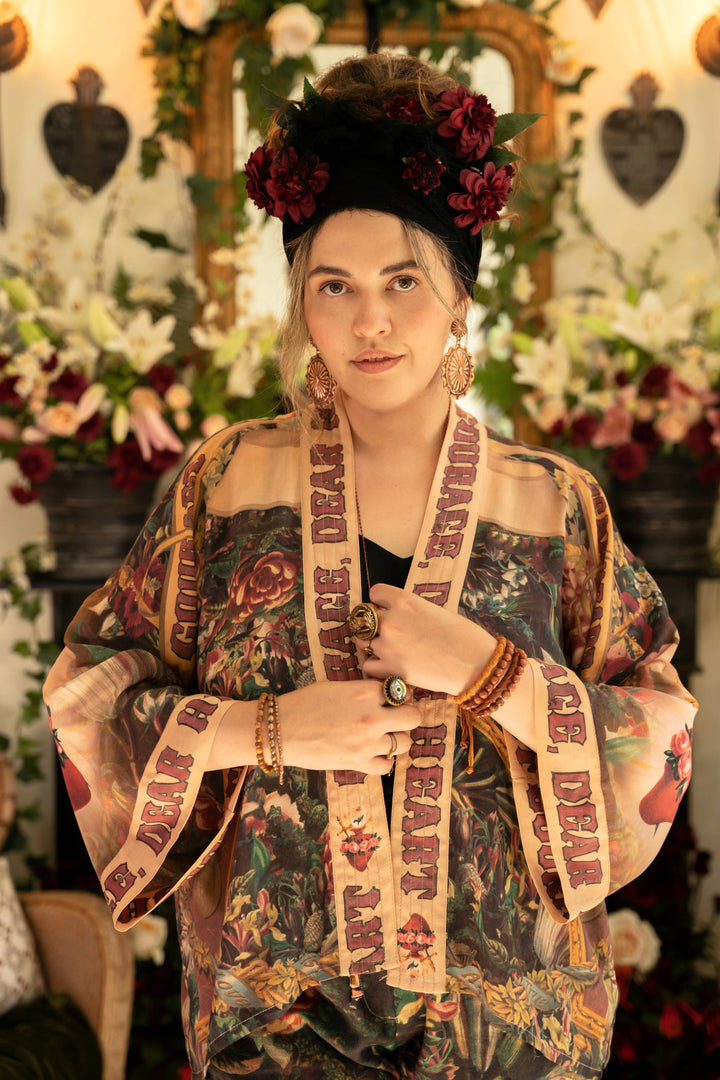 Courage Dear Heart Pixie Crop Kimono