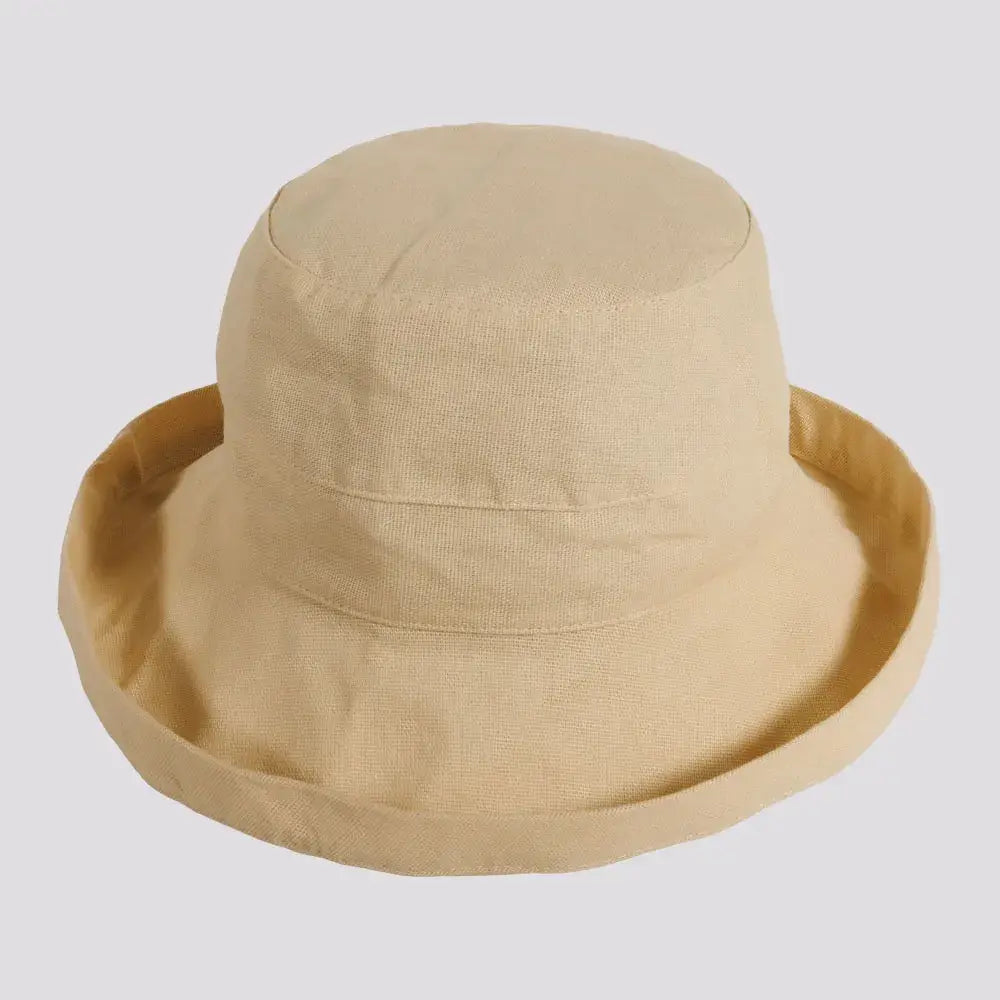 Cotton Sun Bucket Hat: Natural
