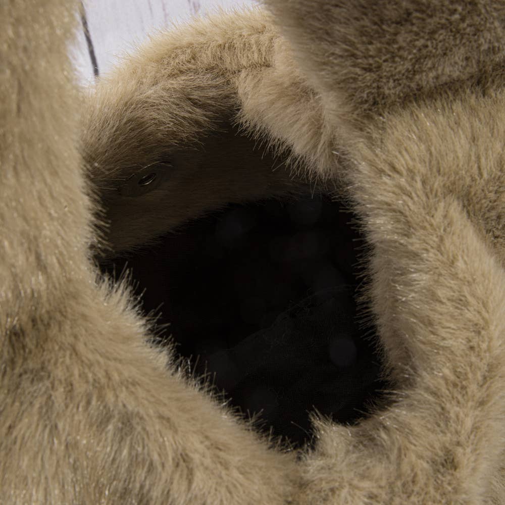Plush Fur Mini Hobo Bag