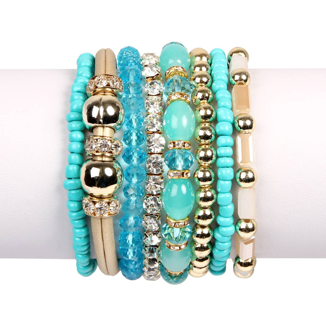 MULTI LINE BRACELET: BLACK