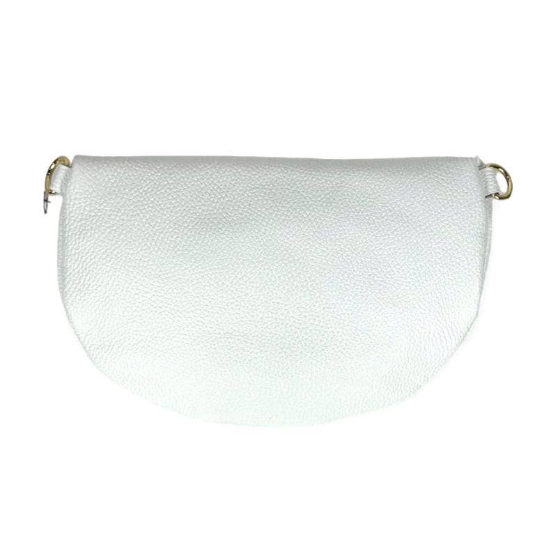 Large Italian Leather Waist Bag: Red