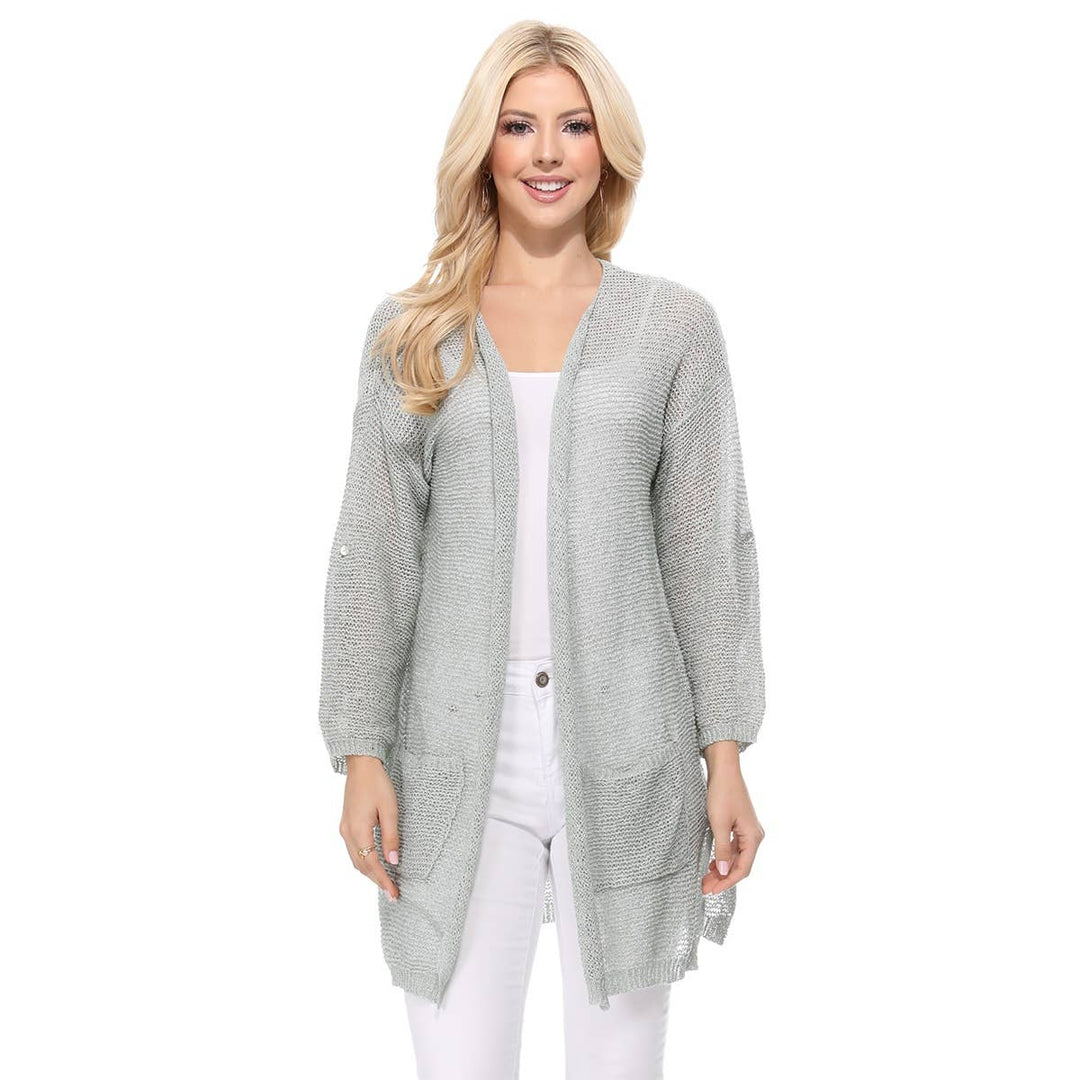 MESH CARDIGAN SAND S/M