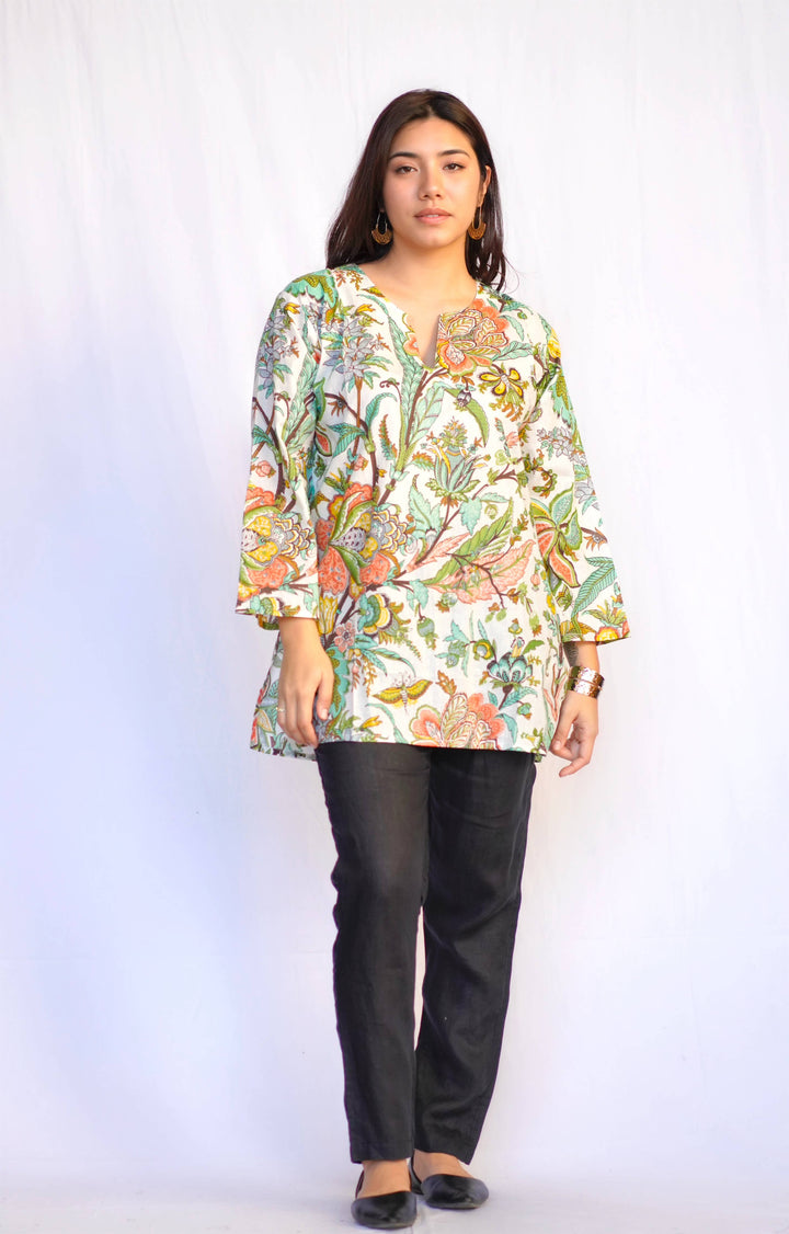 Seafoam Cotton Tunic: L
