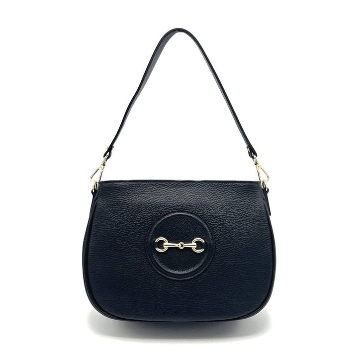 Leather bag, Made in Italy, 112627: Camel