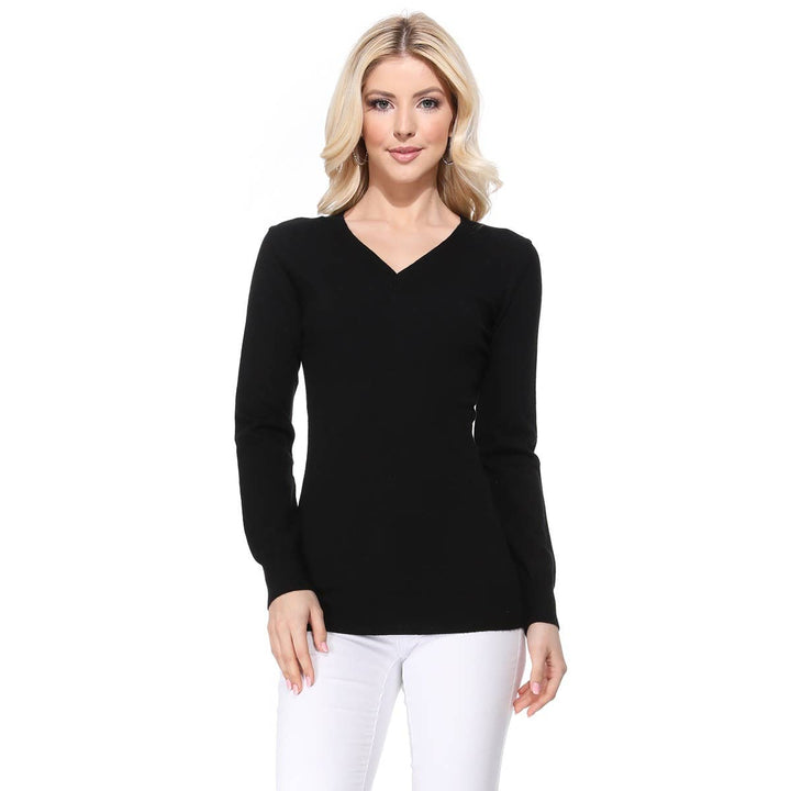 V-Neck Soft Sweater  MK5501: NAVY / XL