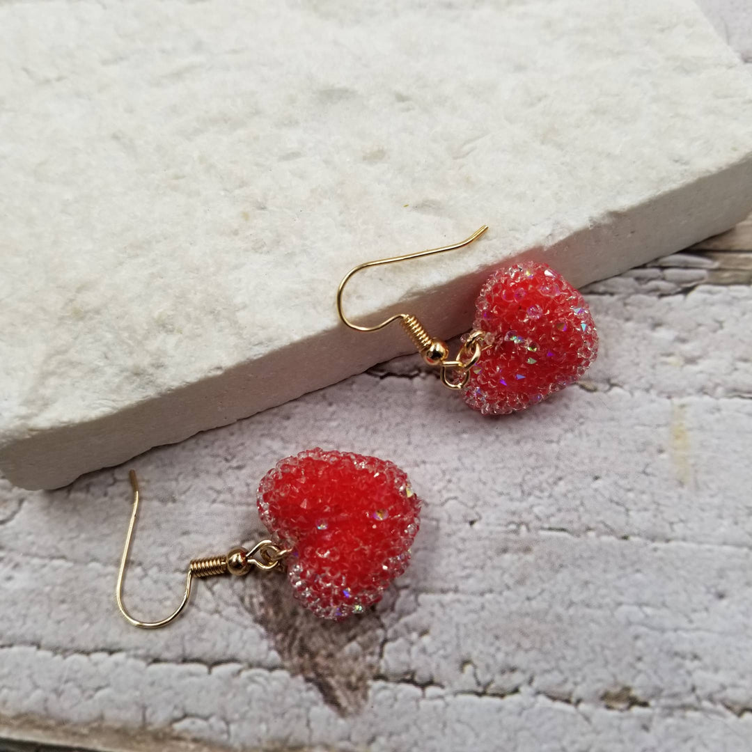 Red Sugar Heart Earrings