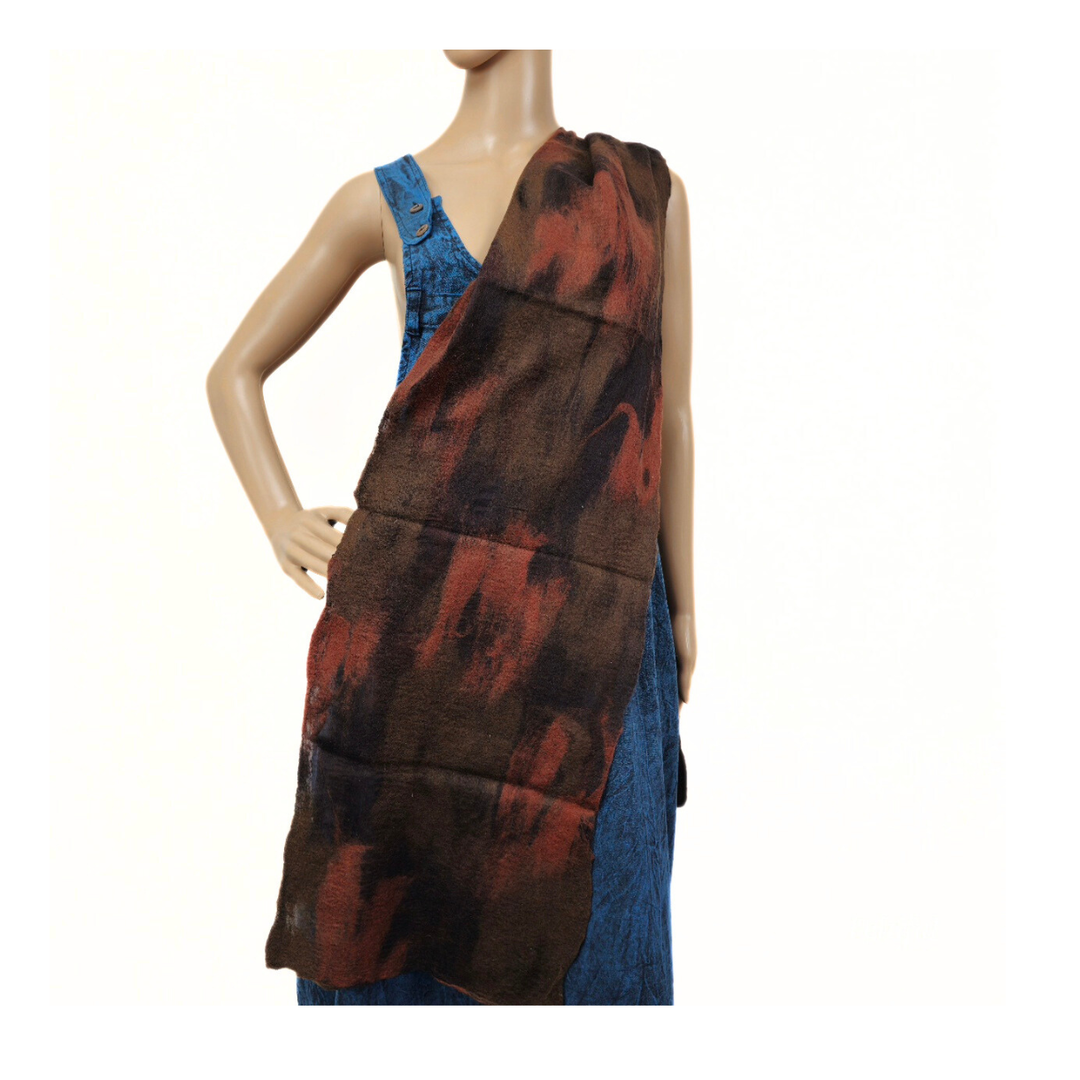 Brown Felt Scarf