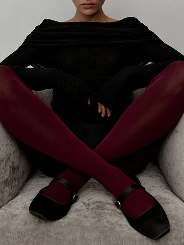 Off Shoulder Sweater : RED / M