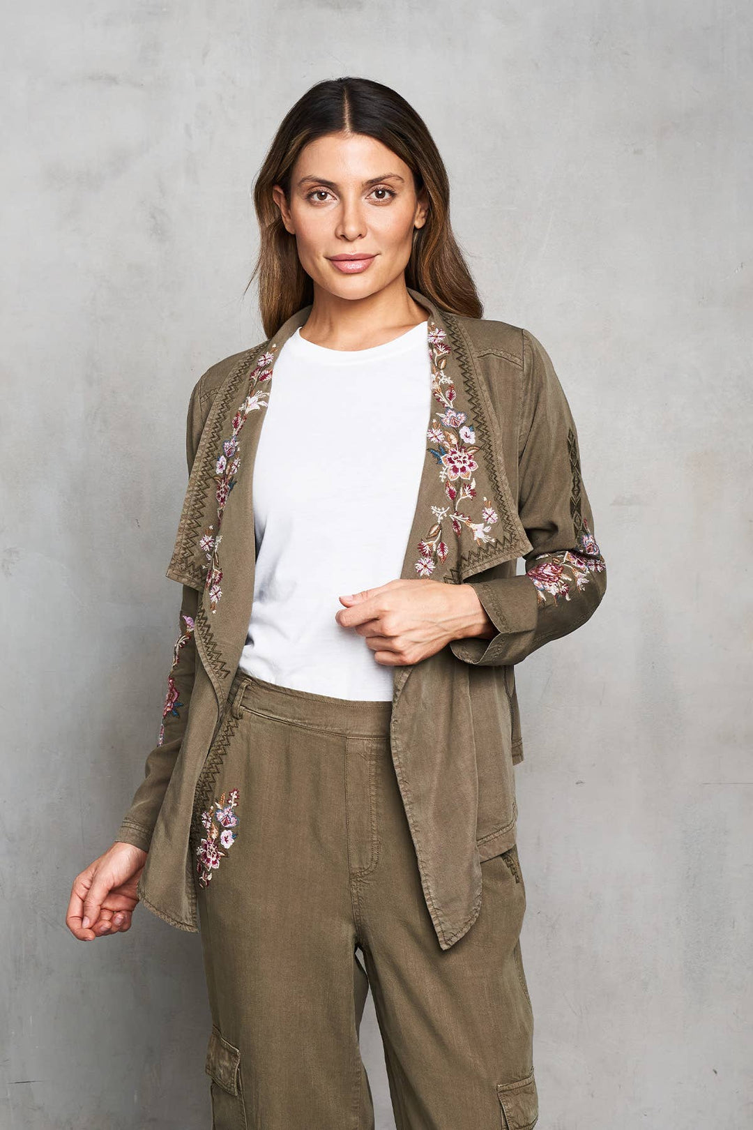 Embroidered Jacket: Black / XL