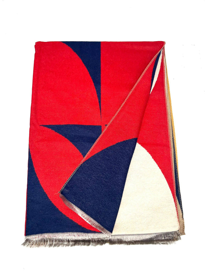 HH-275 Chic Scarf with GeoPattern: Black