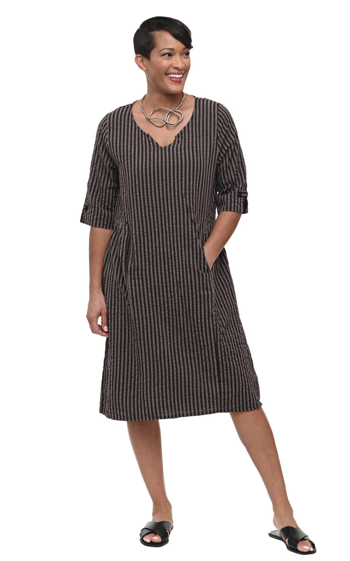CV243 Maxine Dress Stripe: S