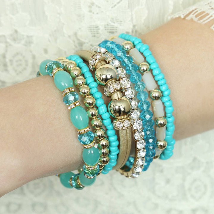 MULTI LINE BRACELET: BLACK