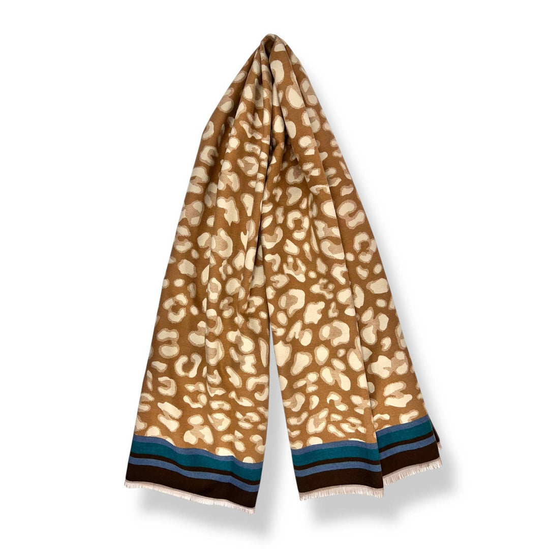 Leopard cashmere blend: Red