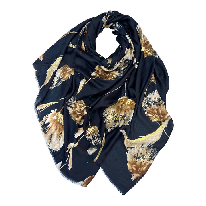 Dusty miller scarf: Black