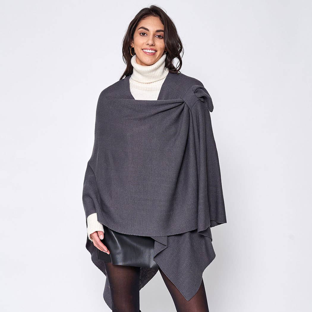 Ruana with Shoulder Strap: PNK