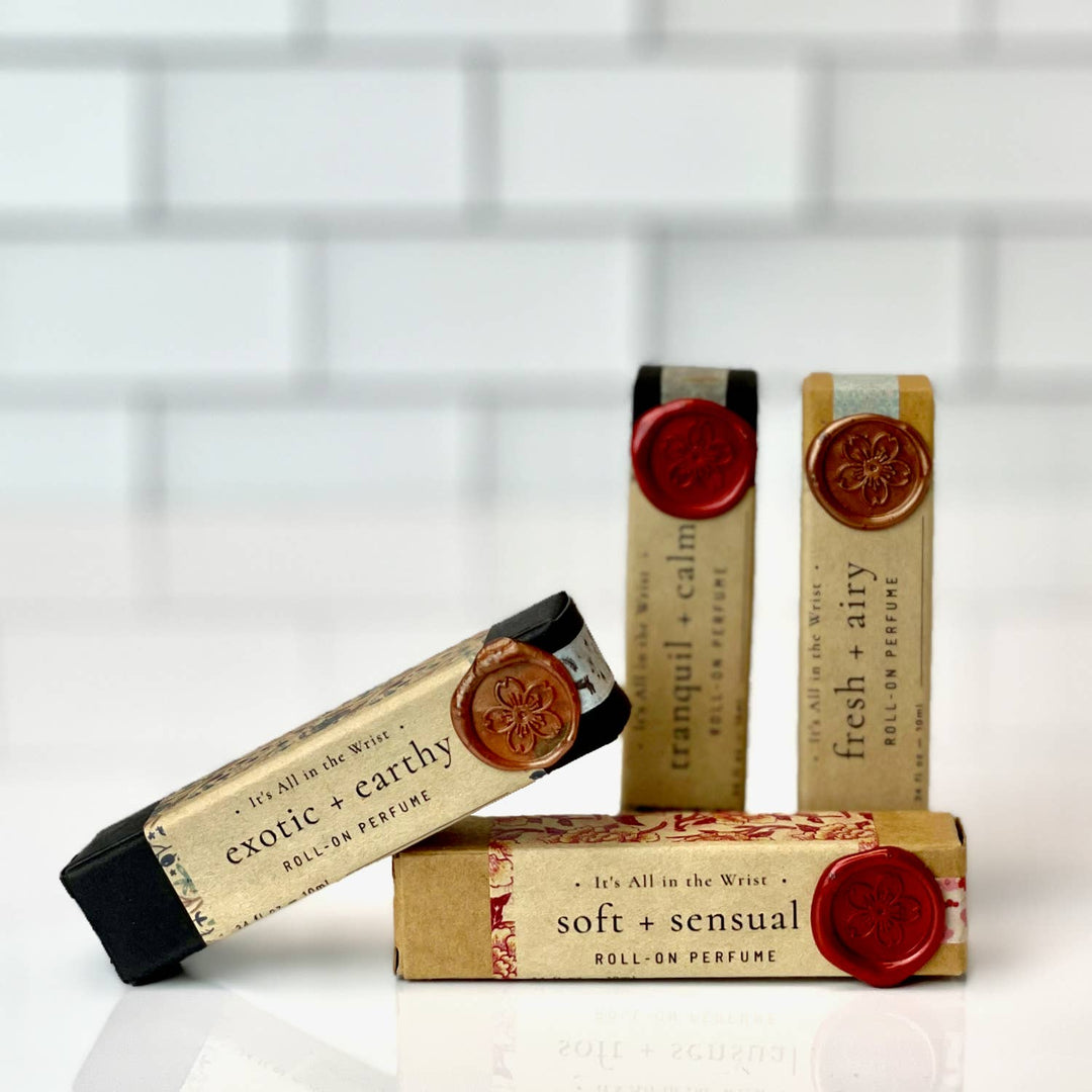 Roll-on Perfume (5 Scents): Exotic + earthy