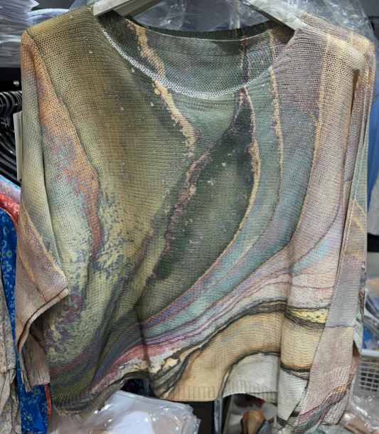 C1006 Tie-dye Sweater  : Blue