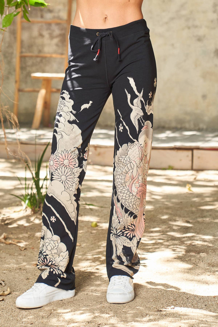 Dragon Print Lounge Pant  Black / M