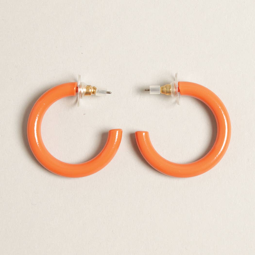 Hoop Post Earring / PINK