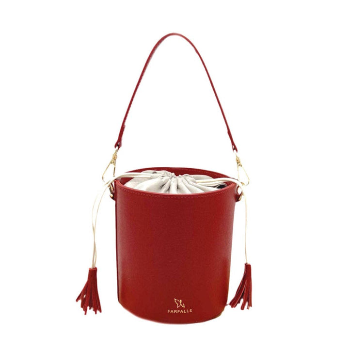 Leather bucket bag, Made in Italy,112613: Blk