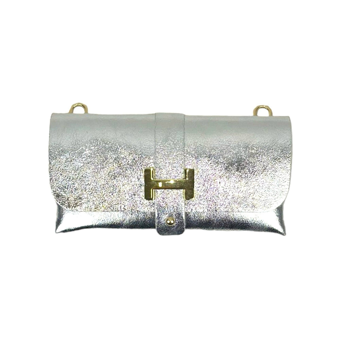 Leather Bag: Silver