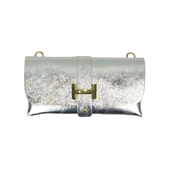 Leather Bag: Silver