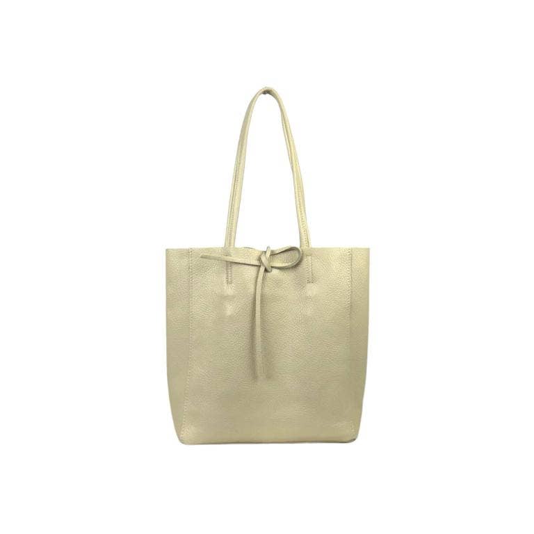 Leather Tote Bag Olive Green