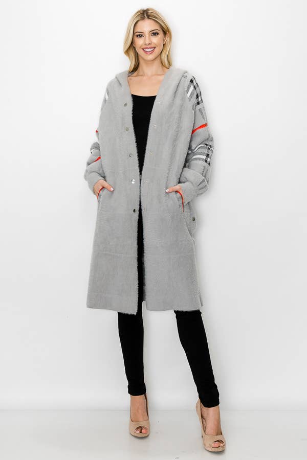 Sonnai Sweater Coat: Grey / M / 52092