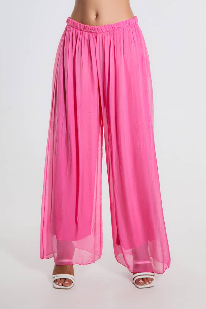 Roxy Silk Straight Leg Pant Orchid