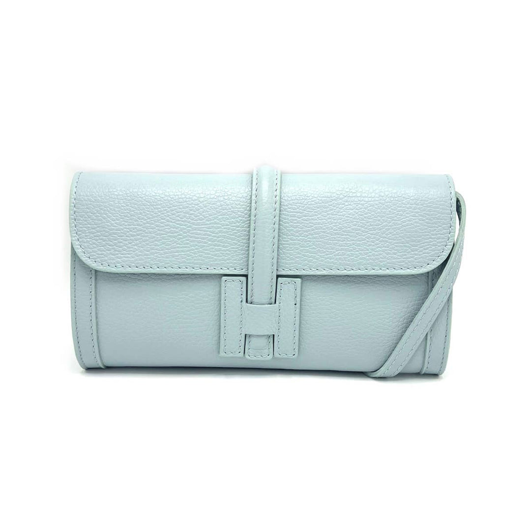 Leather clutch bag, Made in Italy, 112532: Blk
