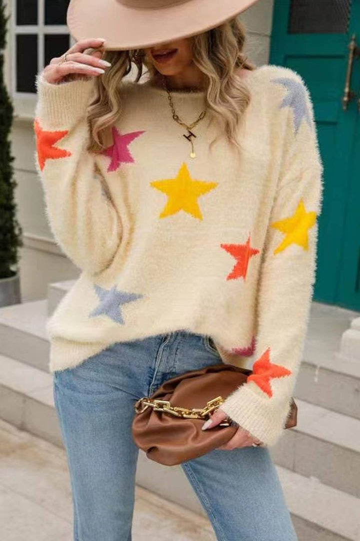 Star Sweater: Cream / L