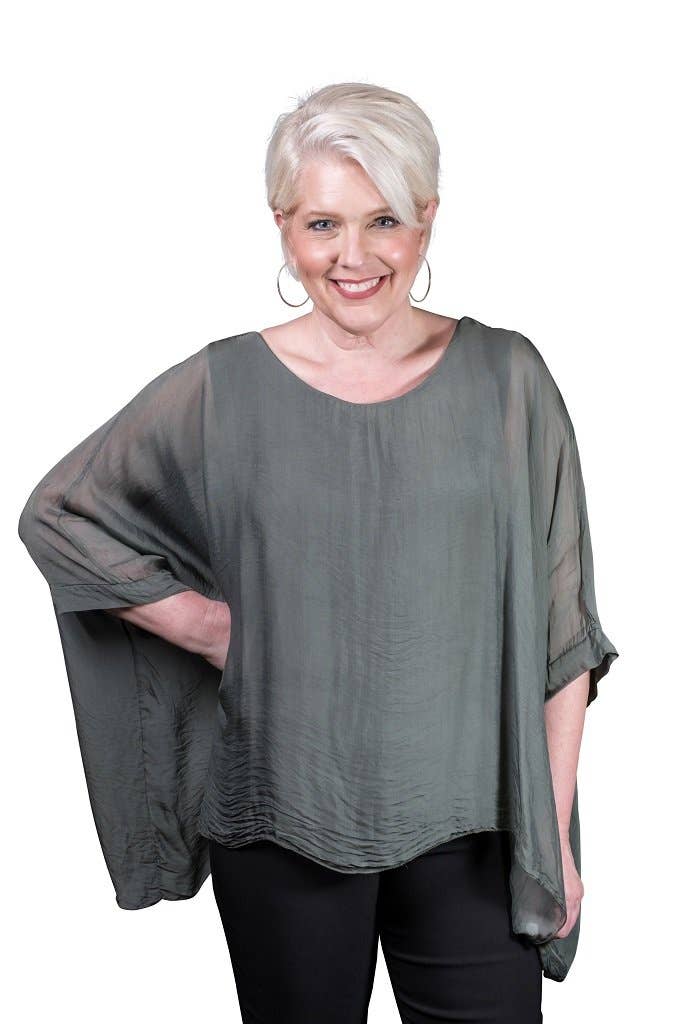 Silk Kaftan (BQ201):Espresso
