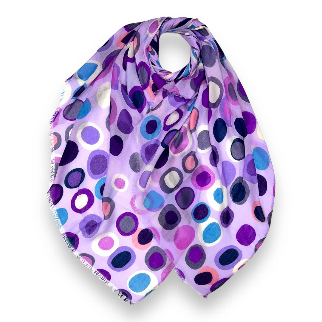 Retro style dots scarf : Beige