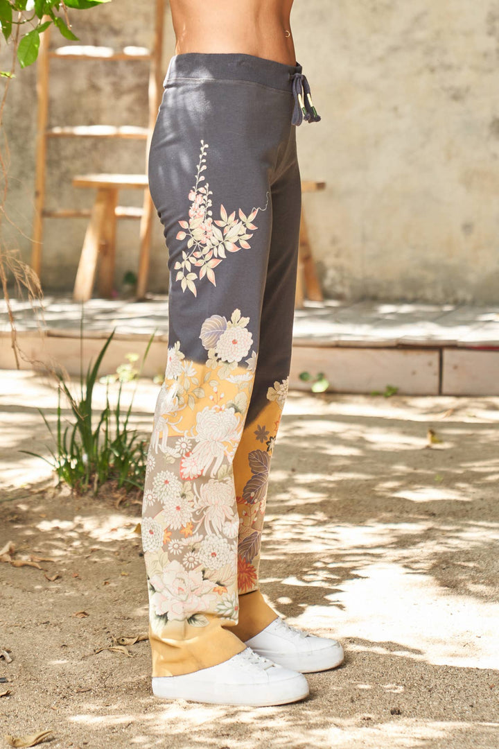 Floral Print Pant Charcoal / S
