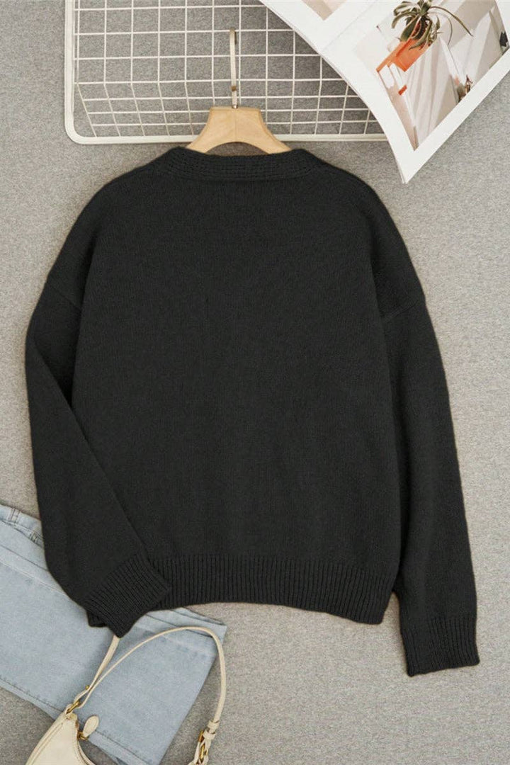 Bee Cardigan: BLACK / M