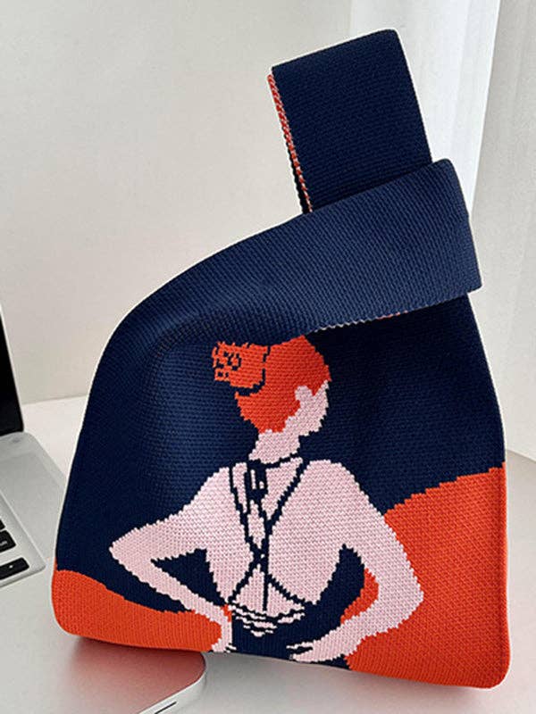 Print Handbag: BLUE