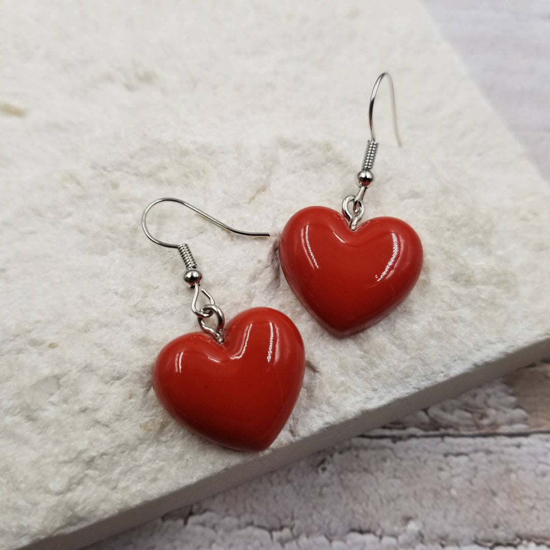 Hot Red Hearts, Earrings