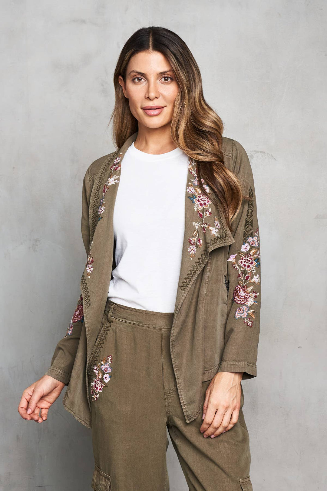 Embroidered Jacket: Black / XL