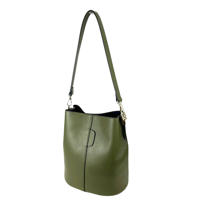 High Quality Italian Leather Shoulder Bag: Red