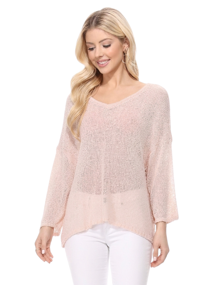V-Nk Knit Top MK3662: BLACK / M