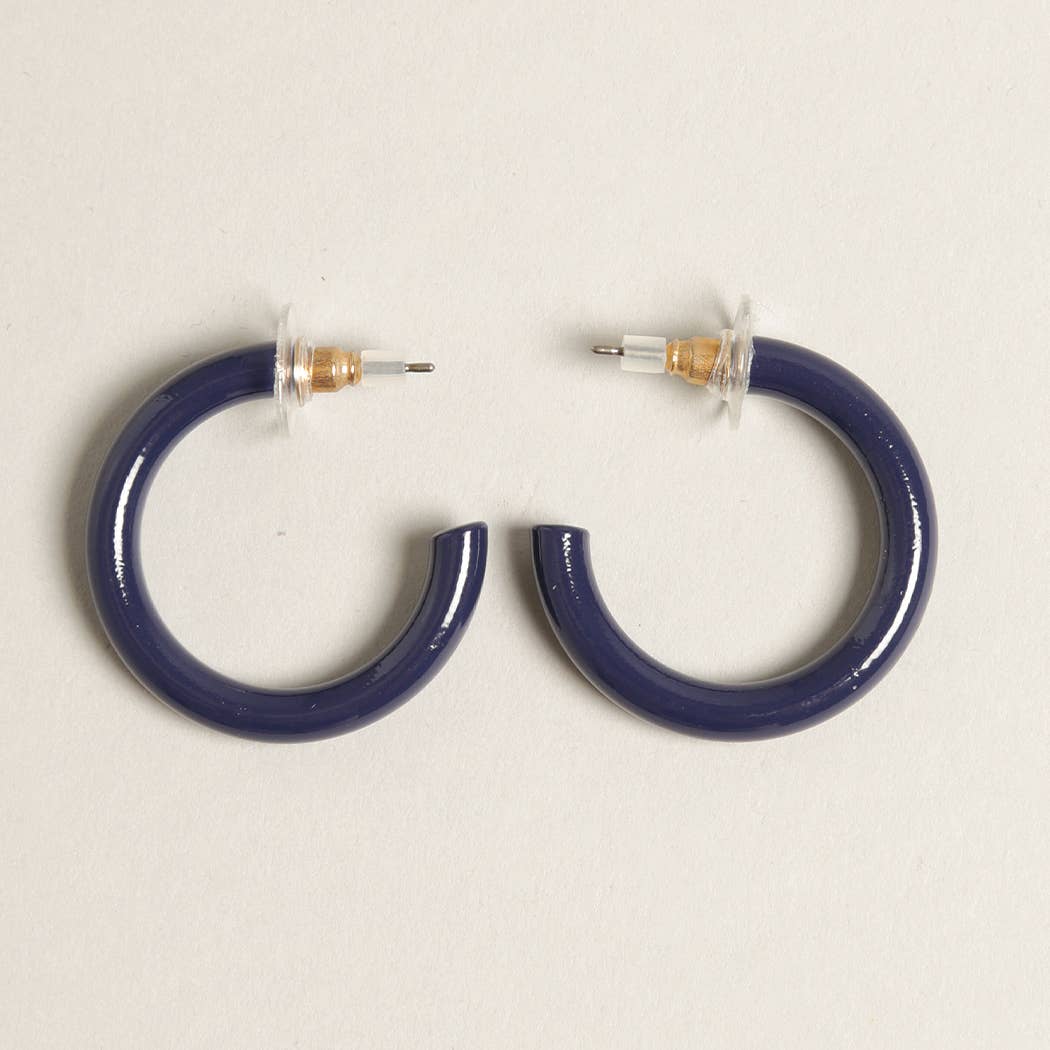 Hoop Post Earring / PINK