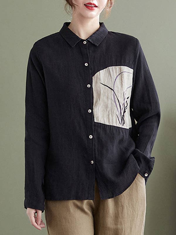 Embroidered Tops: BLACK / XL